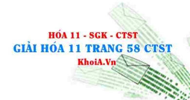 Giải Hóa 11 trang 58 Chân trời Sáng tạo